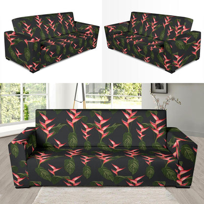 Heliconia Pattern Print Design HL07 Sofa Slipcover-JORJUNE.COM