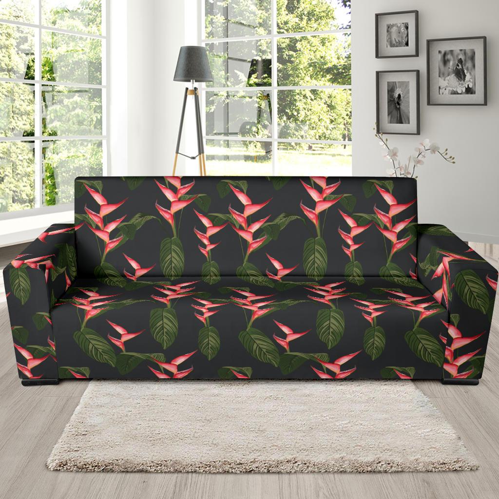 Heliconia Pattern Print Design HL07 Sofa Slipcover-JORJUNE.COM