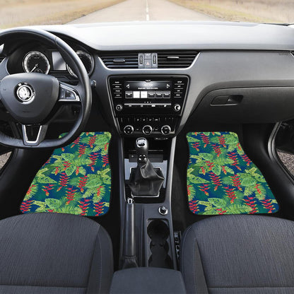 Heliconia Pattern Print Design HL08 Car Floor Mats-JorJune