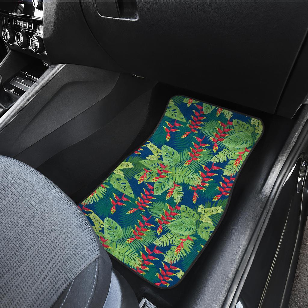 Heliconia Pattern Print Design HL08 Car Floor Mats-JorJune