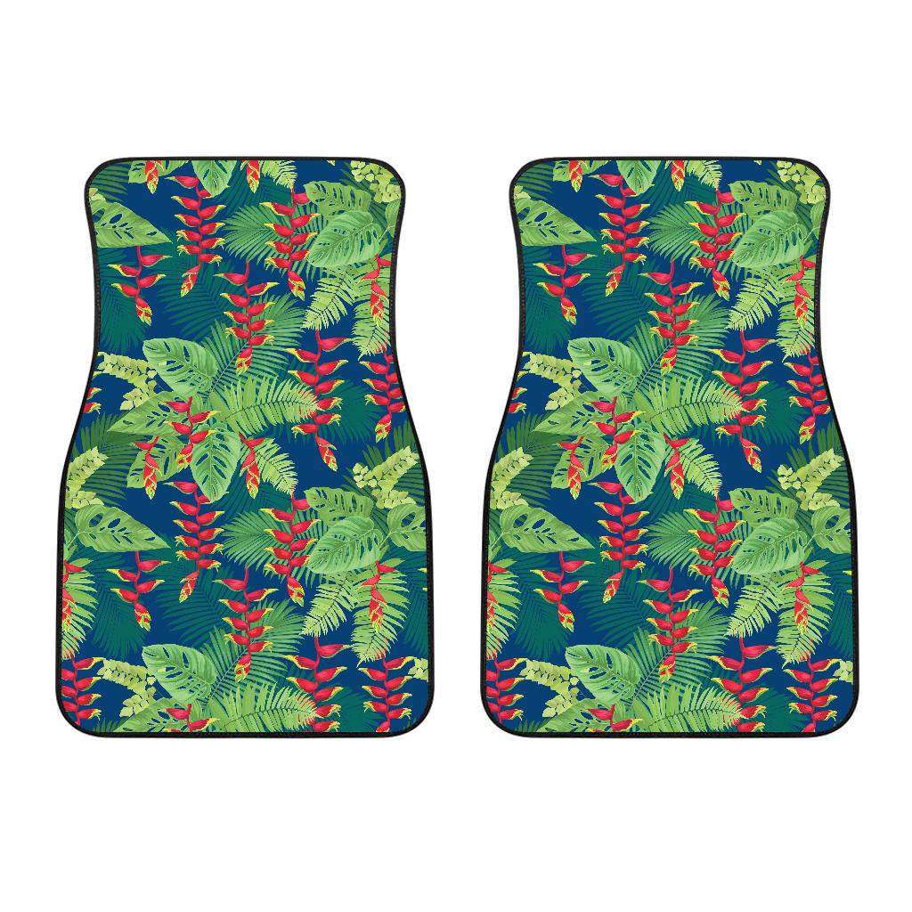 Heliconia Pattern Print Design HL08 Car Floor Mats-JorJune