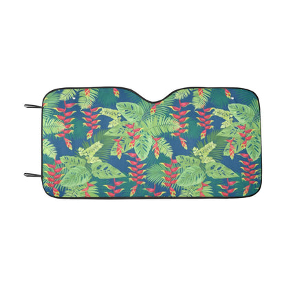 Heliconia Pattern Print Design HL08 Car Sun Shade-JorJune