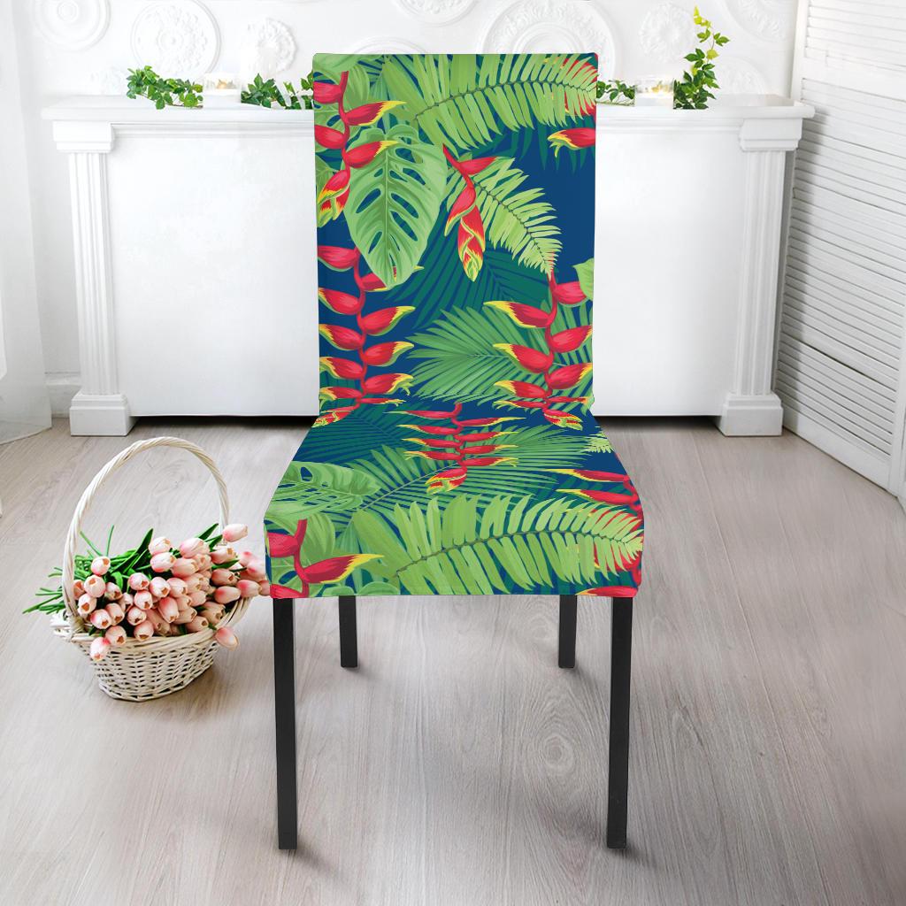 Heliconia Pattern Print Design HL08 Dining Chair Slipcover-JORJUNE.COM