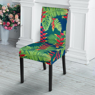 Heliconia Pattern Print Design HL08 Dining Chair Slipcover-JORJUNE.COM