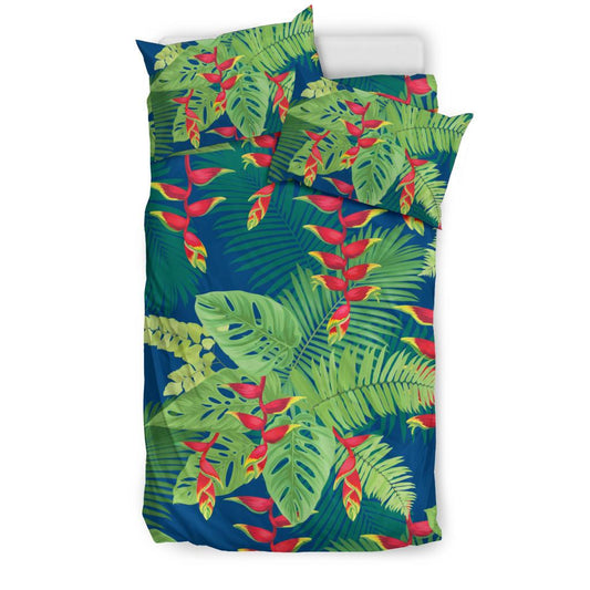 Heliconia Pattern Print Design HL08 Duvet Cover Bedding Set-JORJUNE.COM