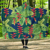 Heliconia Pattern Print Design HL08 Hooded Blanket-JORJUNE.COM