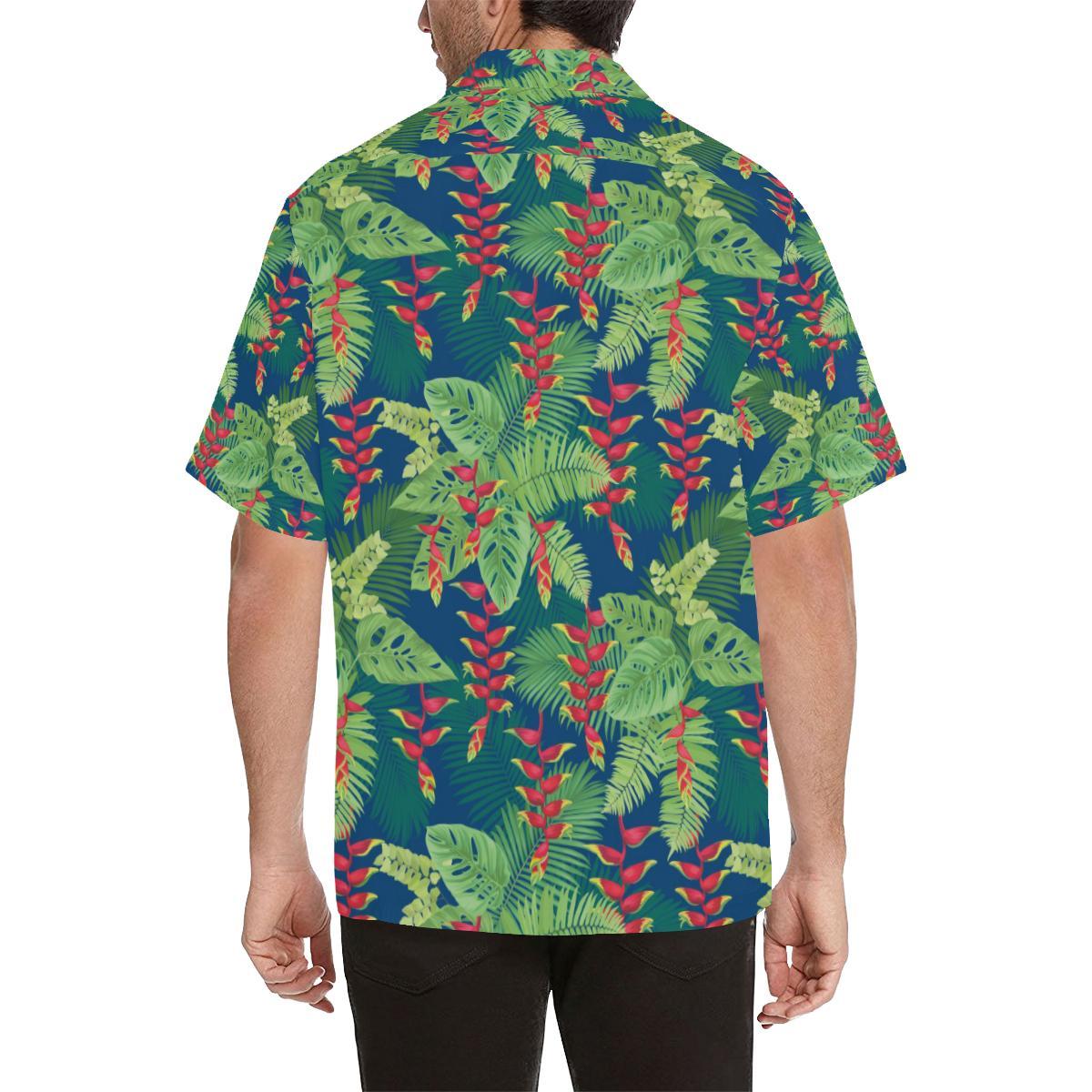 Heliconia Pattern Print Design HL08 Men Hawaiian Shirt-JorJune