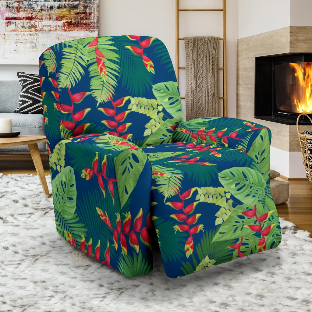 Heliconia Pattern Print Design HL08 Recliner Slipcover-JORJUNE.COM