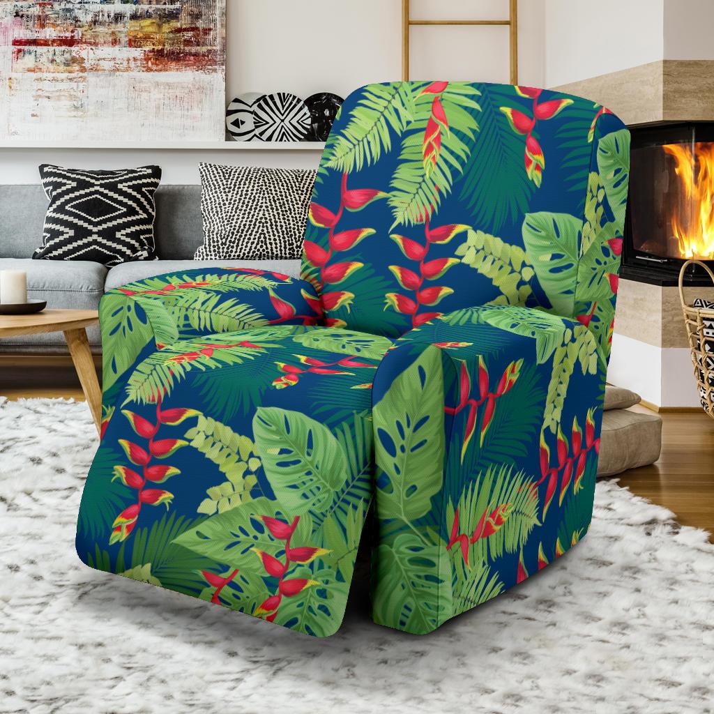 Heliconia Pattern Print Design HL08 Recliner Slipcover-JORJUNE.COM