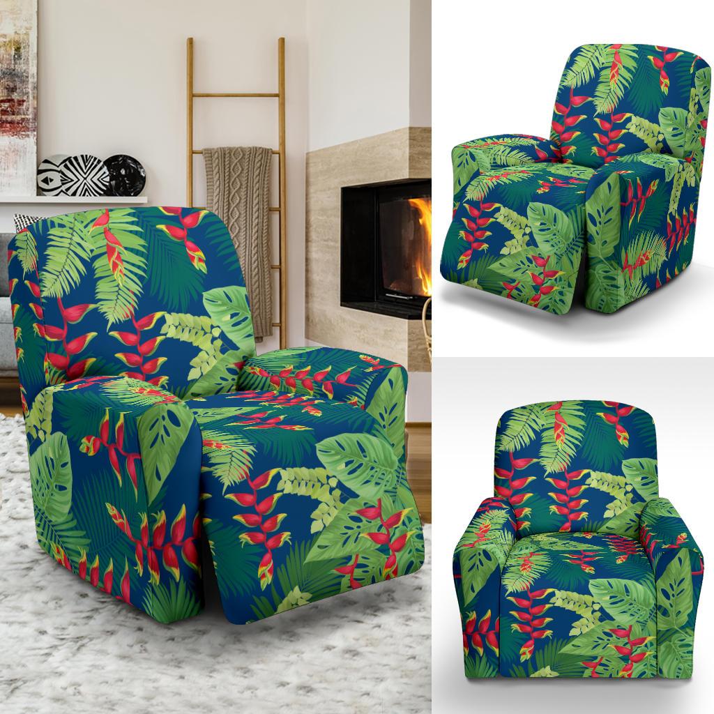 Heliconia Pattern Print Design HL08 Recliner Slipcover-JORJUNE.COM