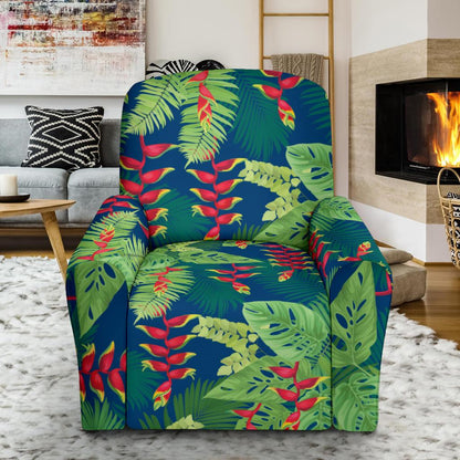 Heliconia Pattern Print Design HL08 Recliner Slipcover-JORJUNE.COM