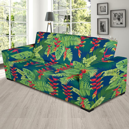Heliconia Pattern Print Design HL08 Sofa Slipcover-JORJUNE.COM