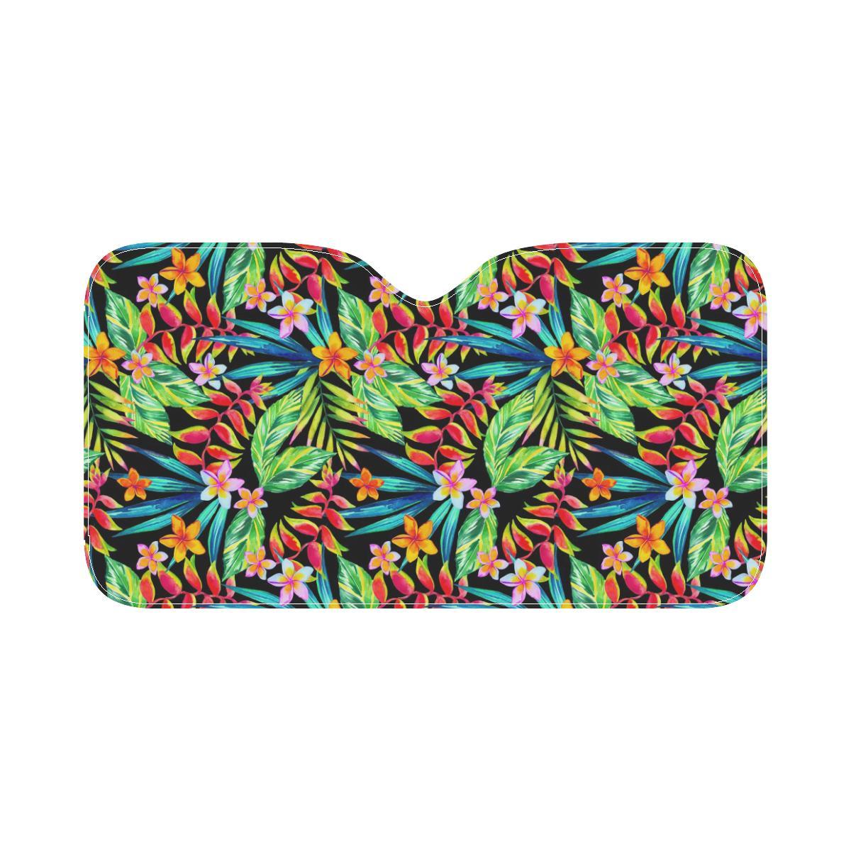 Heliconia Pattern Print Design HL09 Car Sun Shade-JorJune