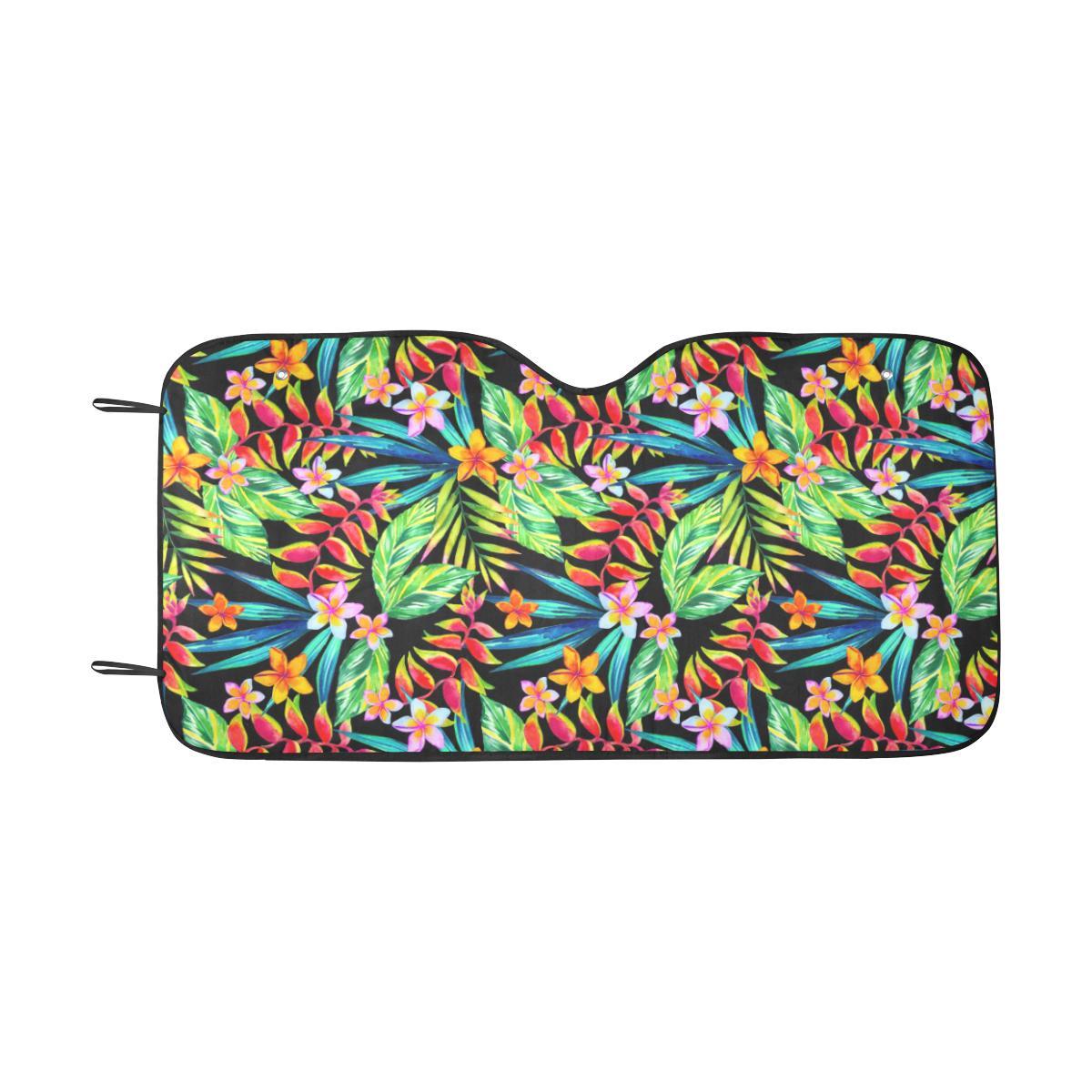 Heliconia Pattern Print Design HL09 Car Sun Shade-JorJune