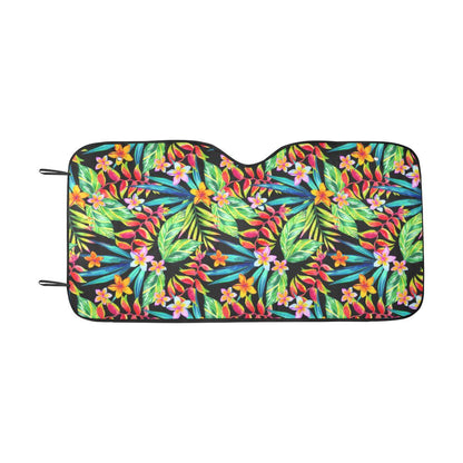 Heliconia Pattern Print Design HL09 Car Sun Shade-JorJune