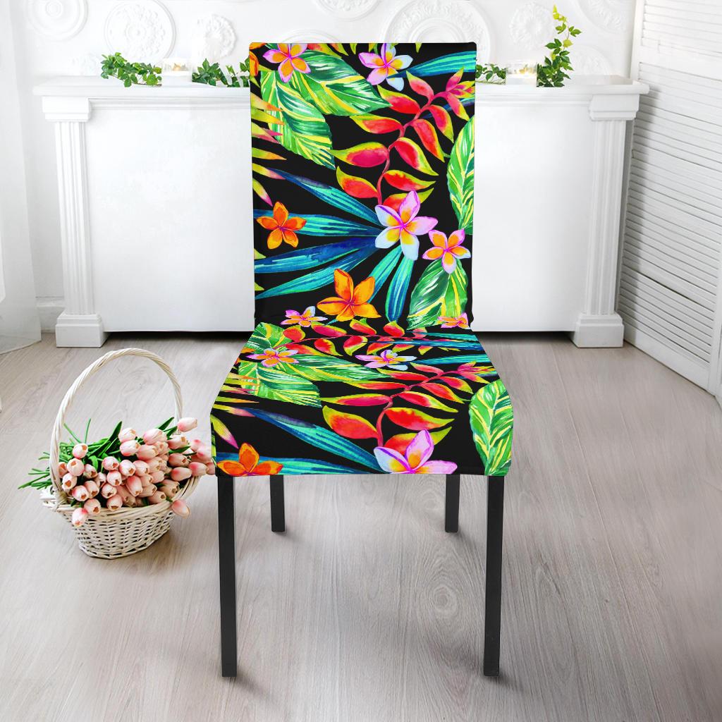 Heliconia Pattern Print Design HL09 Dining Chair Slipcover-JORJUNE.COM