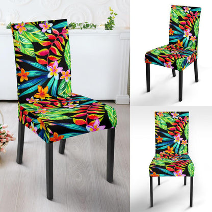 Heliconia Pattern Print Design HL09 Dining Chair Slipcover-JORJUNE.COM