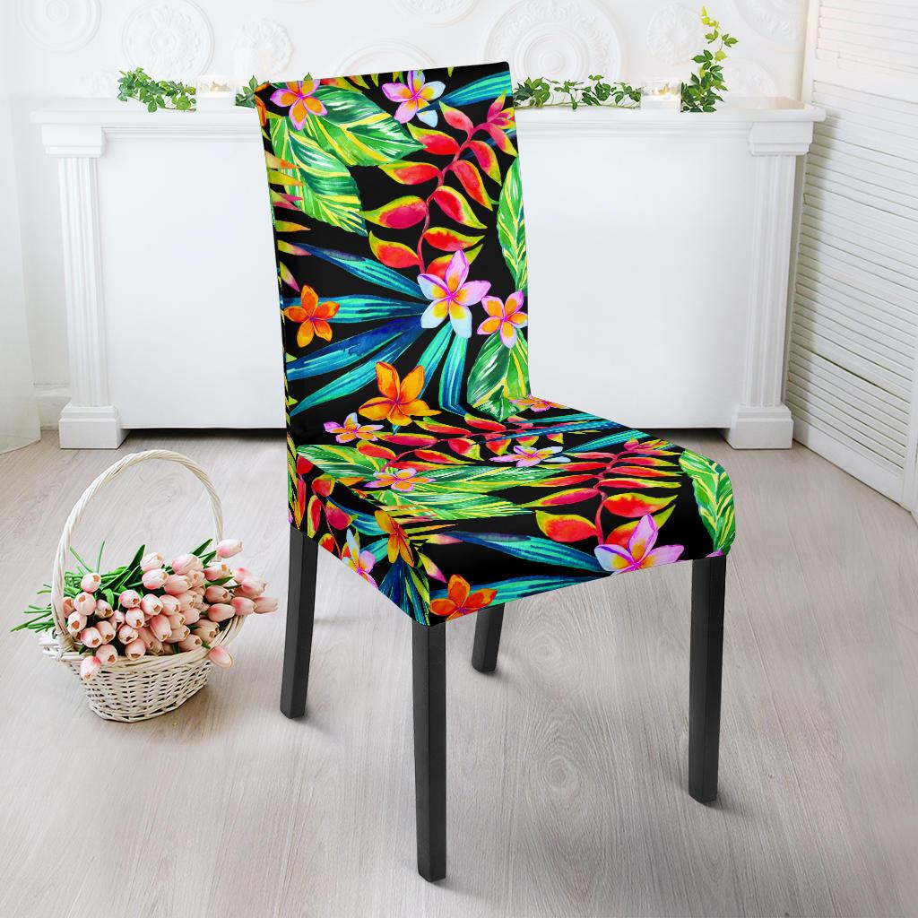 Heliconia Pattern Print Design HL09 Dining Chair Slipcover-JORJUNE.COM