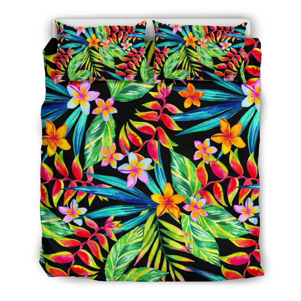 Heliconia Pattern Print Design HL09 Duvet Cover Bedding Set-JORJUNE.COM