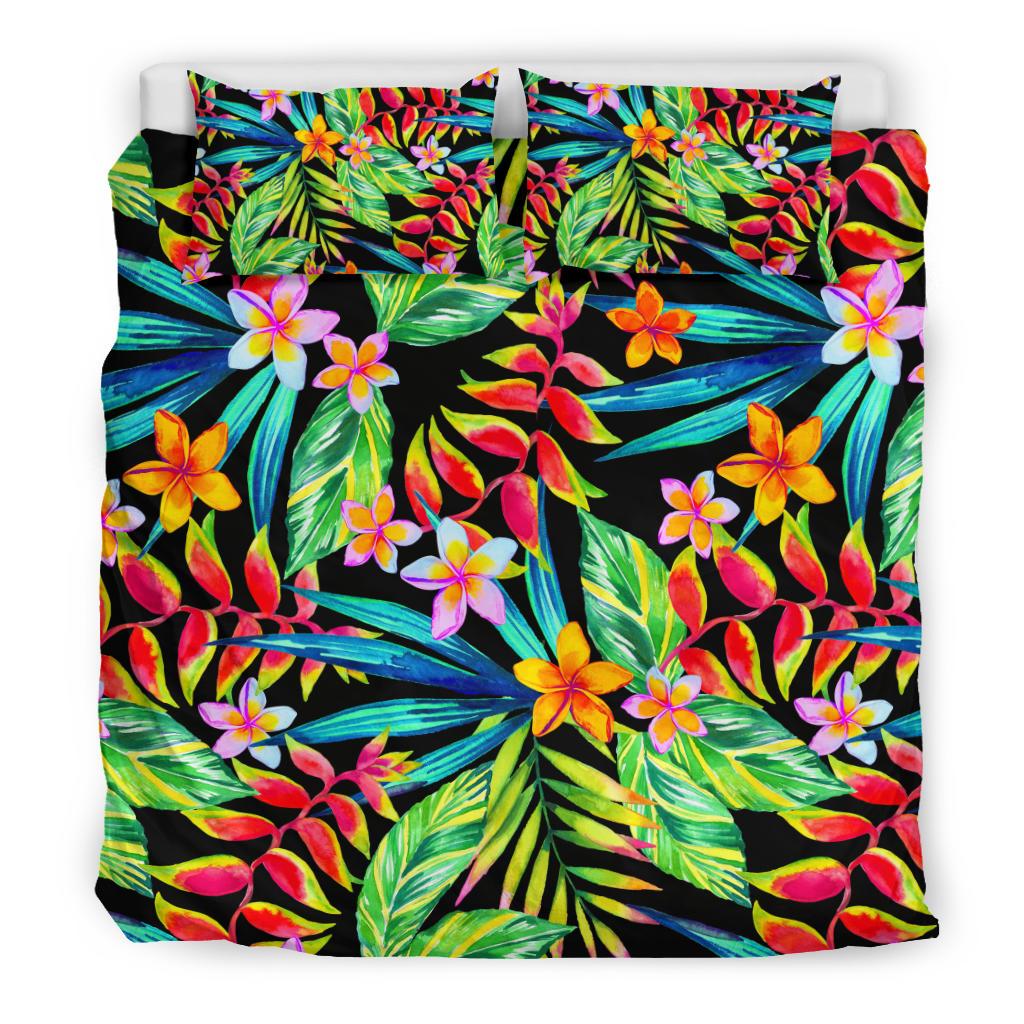 Heliconia Pattern Print Design HL09 Duvet Cover Bedding Set-JORJUNE.COM