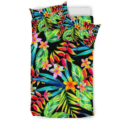 Heliconia Pattern Print Design HL09 Duvet Cover Bedding Set-JORJUNE.COM