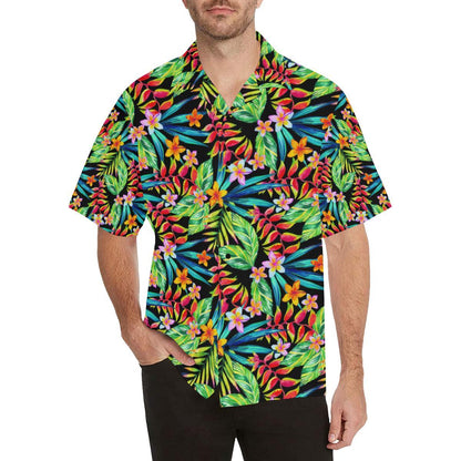Heliconia Pattern Print Design HL09 Men Hawaiian Shirt-JorJune