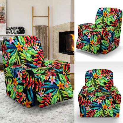 Heliconia Pattern Print Design HL09 Recliner Slipcover-JORJUNE.COM