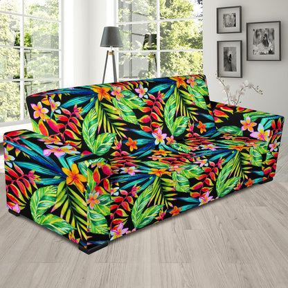 Heliconia Pattern Print Design HL09 Sofa Slipcover-JORJUNE.COM