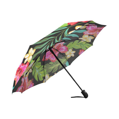 Hibiscus Colorful Hawaiian Flower Automatic Foldable Umbrella