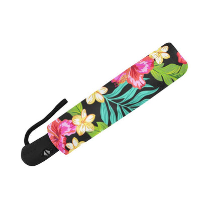 Hibiscus Colorful Hawaiian Flower Automatic Foldable Umbrella