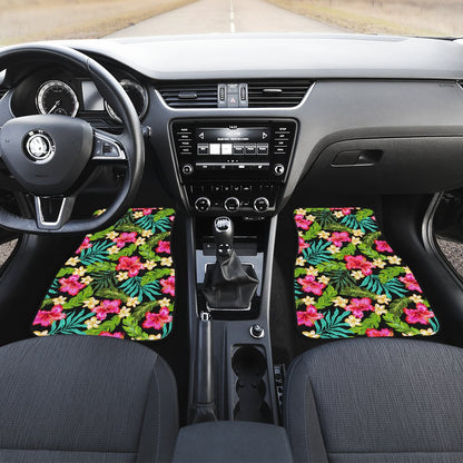 Hibiscus Colorful Hawaiian Flower Car Floor Mats