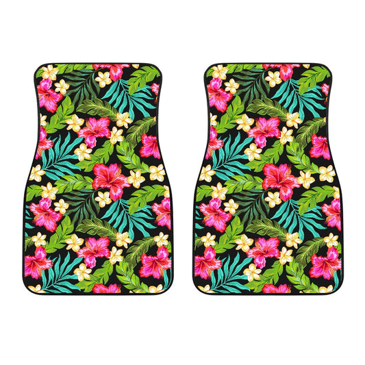 Hibiscus Colorful Hawaiian Flower Car Floor Mats