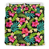 Hibiscus Colorful Hawaiian Flower Duvet Cover Bedding Set