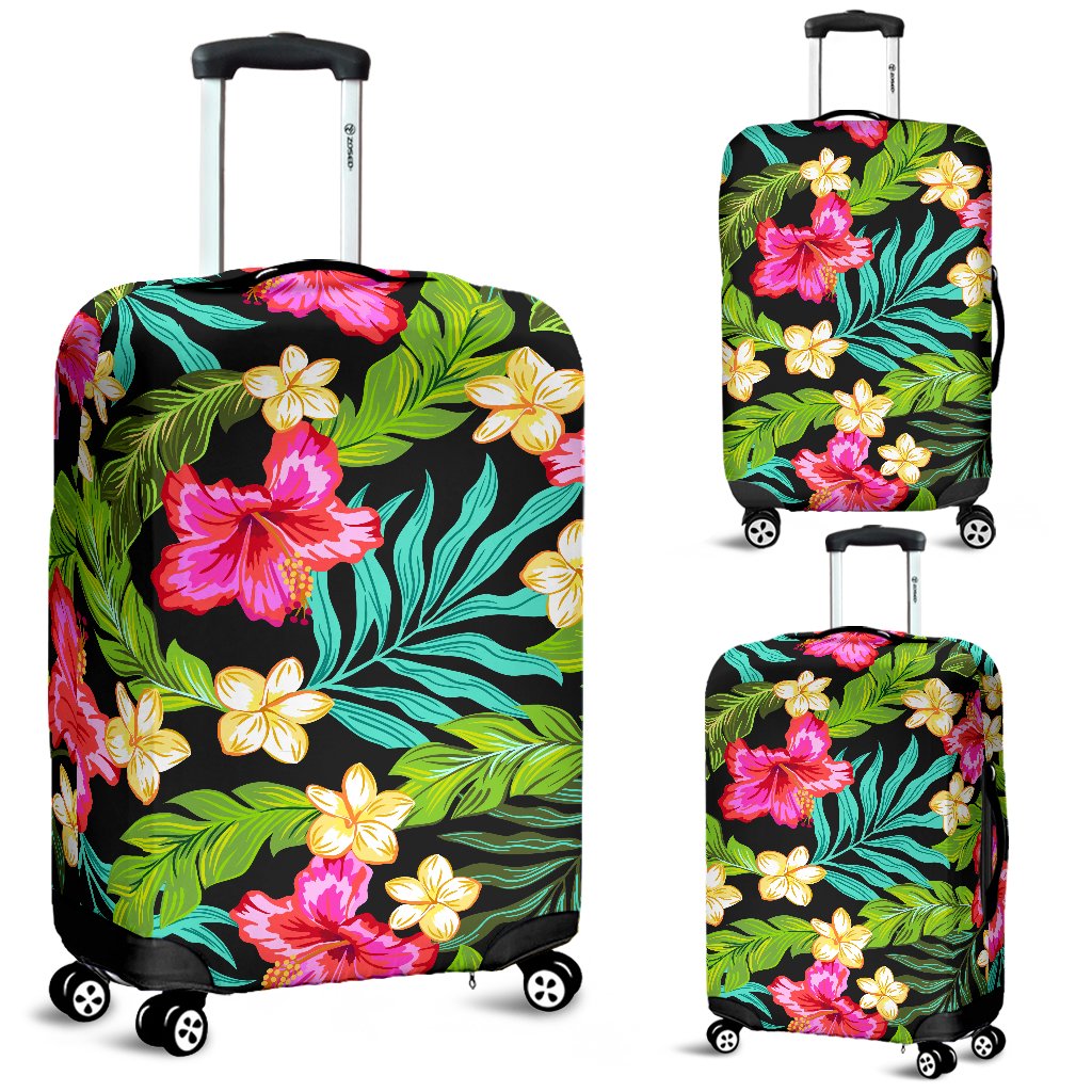Hibiscus Colorful Hawaiian Flower Luggage Cover Protector
