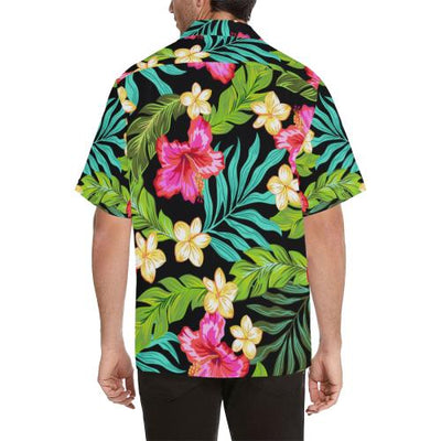 Hibiscus Colorful Hawaiian Flower Men Hawaiian Shirt