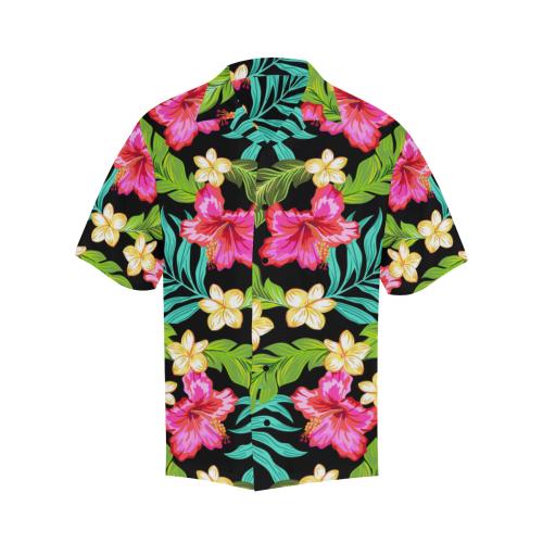 Hibiscus Colorful Hawaiian Flower Men Hawaiian Shirt