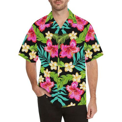 Hibiscus Colorful Hawaiian Flower Men Hawaiian Shirt