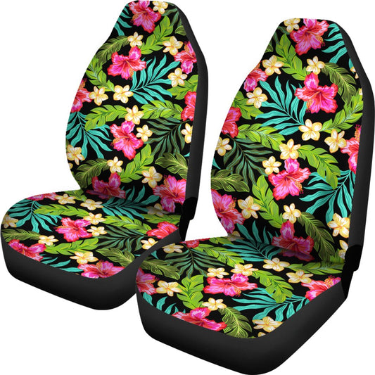 Hibiscus Colorful Hawaiian Flower Universal Fit Car Seat Covers