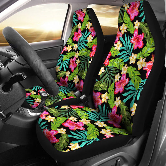 Hibiscus Colorful Hawaiian Flower Universal Fit Car Seat Covers