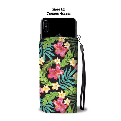 Hibiscus Colorful Hawaiian Flower Wallet Phone Case