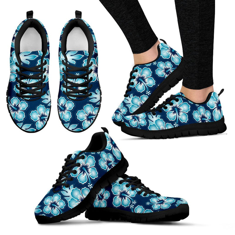 Hibiscus Flower Hawaiian Themed Women Sneakers Shoes