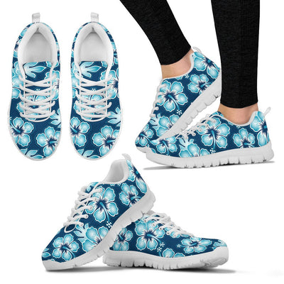 Hibiscus Flower Hawaiian Themed Women Sneakers Shoes