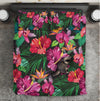Floral Hibiscus Hawaiian tropical flower Duvet Cover Bedding Set