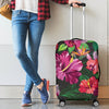 Floral Hibiscus Hawaiian tropical flower Luggage Cover Protector