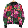 Hawaiian Flower Hibiscus Tropical Men Casual Bomber Jacket