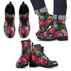 Hawaiian Flower Hibiscus Tropical Men Leather Boots