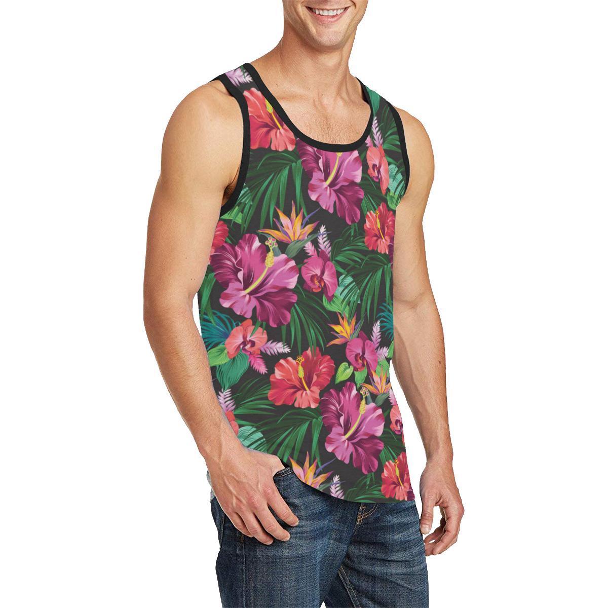 Hawaiian Flower Hibiscus tropical Men Tank Top