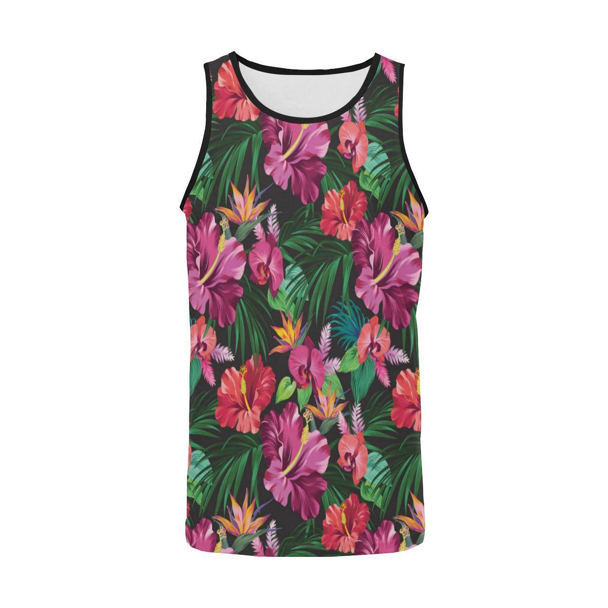 Hawaiian Flower Hibiscus tropical Men Tank Top