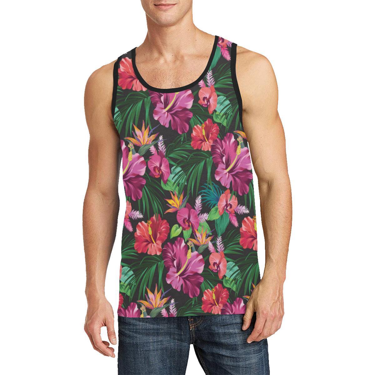 Hawaiian Flower Hibiscus tropical Men Tank Top