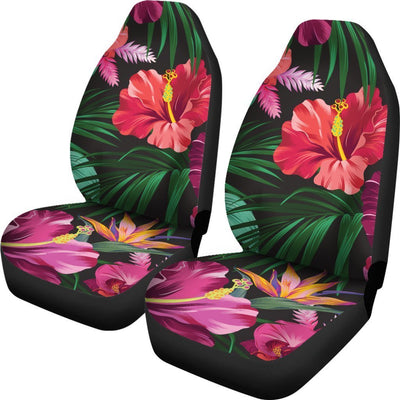 Floral Hibiscus Hawaiian tropical flower Universal Fit Car Seat Covers